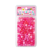 ANNIE packaged large pink hair beads in assorted bright and pale pinks for braids and ponytails