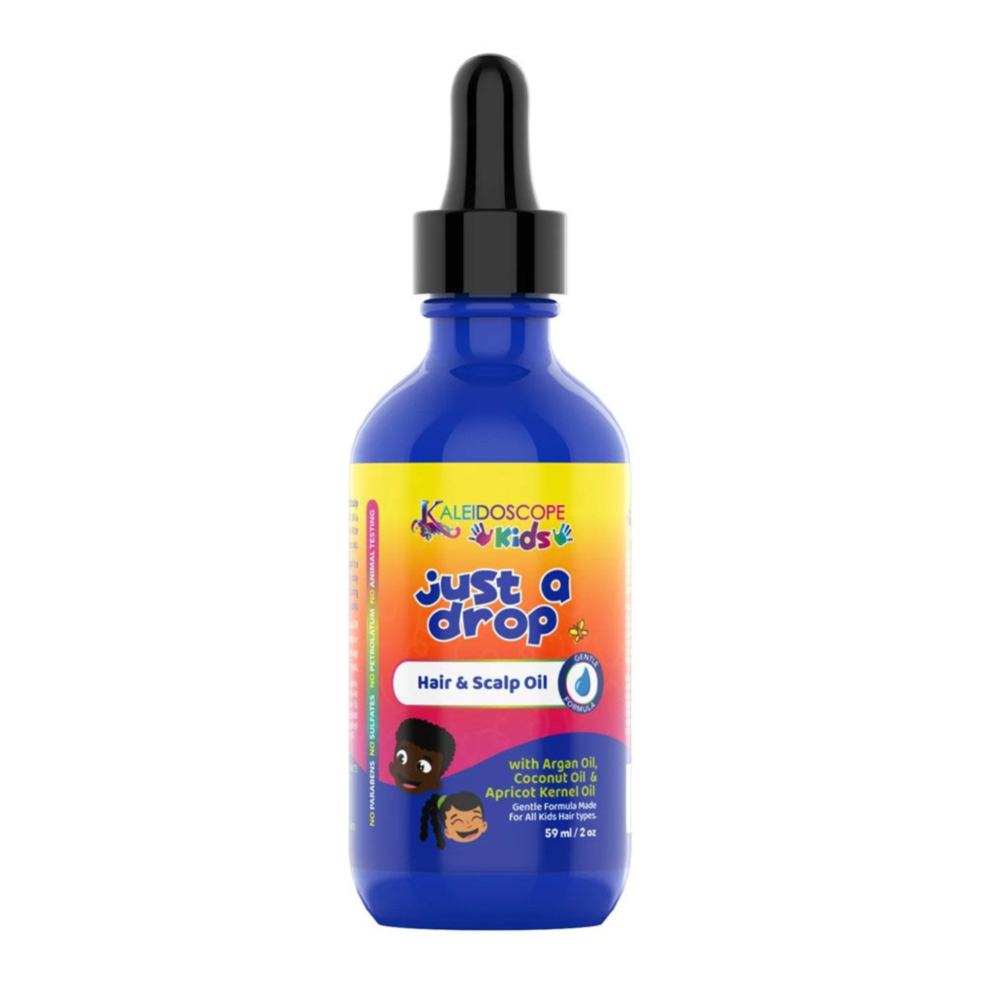 KALEIDOSCOPE Just a Drop kids hair and scalp oil blue dropper bottle for nourishing children hair and scalp