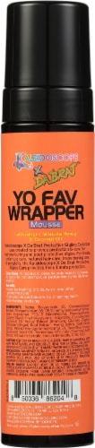 KALEIDOSCOPE Yo Fav Wrapper hair mousse for braids and twists orange bottle with black cap styling foam