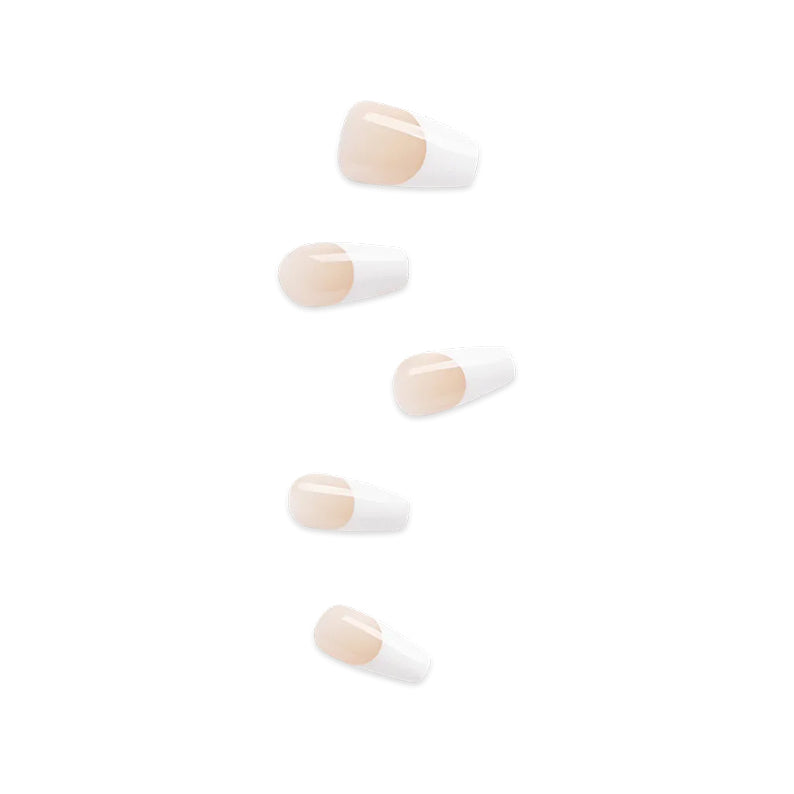 Kiss Salon Acrylic French nails set by IVY BEAUTY by KISS five natural pink base with white tips