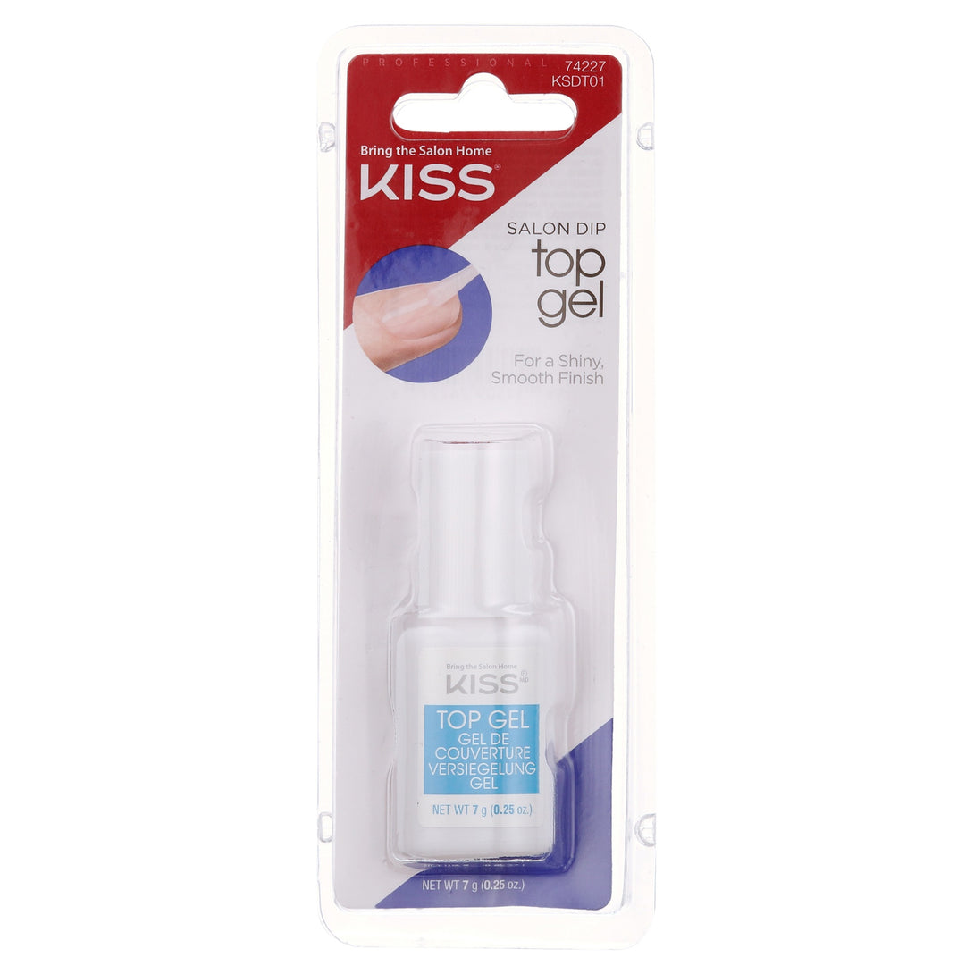 Kiss Salon Dip Top Gel IVY BEAUTY by KISS clear bottle in blister pack for shiny smooth nail finish