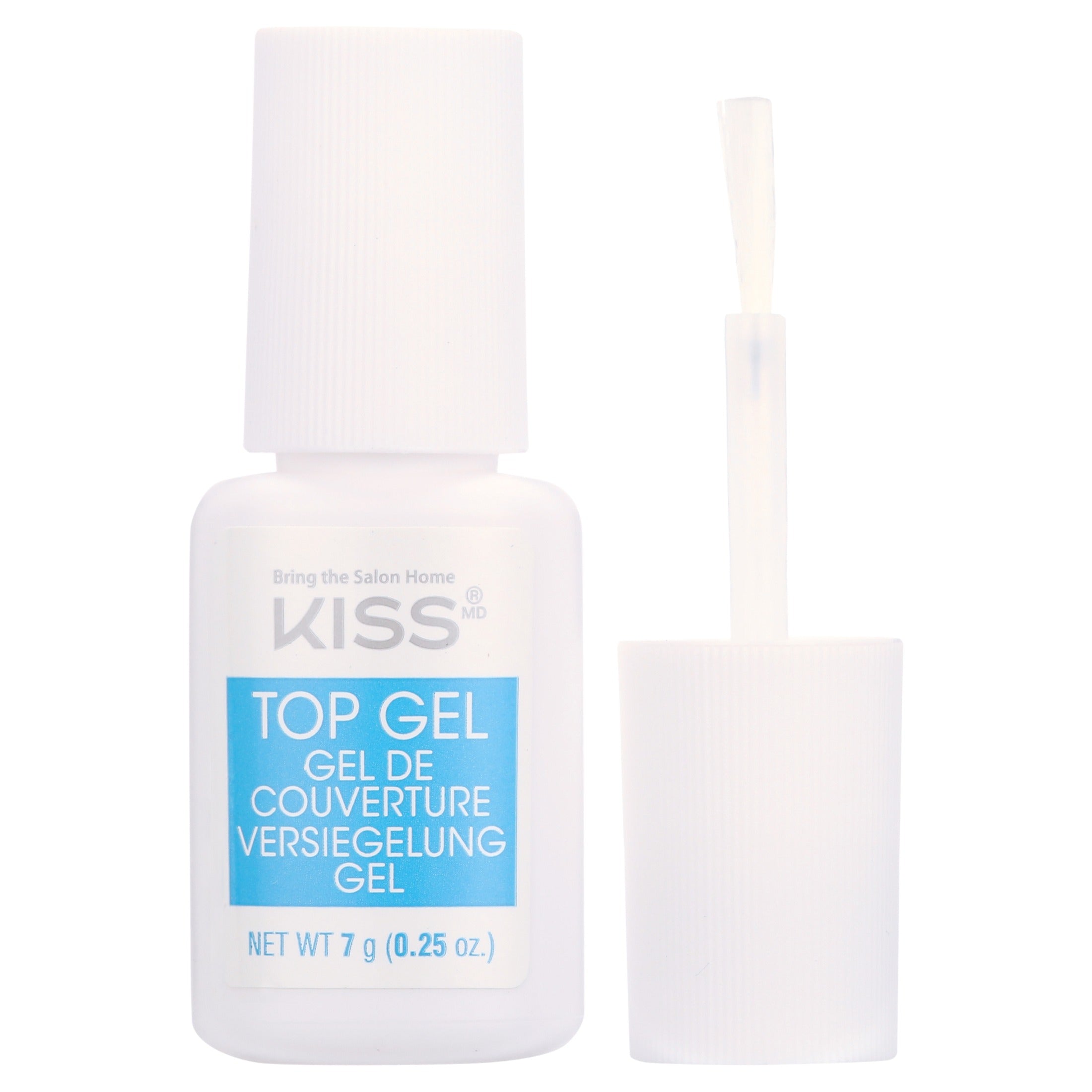 IVY BEAUTY by KISS Kiss Salon Dip Top Gel clear top coat bottle with brush applicator for nails