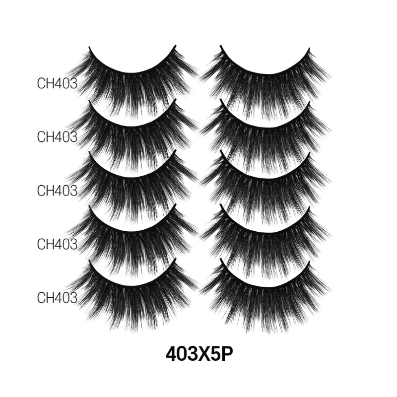 LAFLARE 3D cashmere eyelashes value pack CH403 dramatic layered fake lash strips for voluminous glam looks
