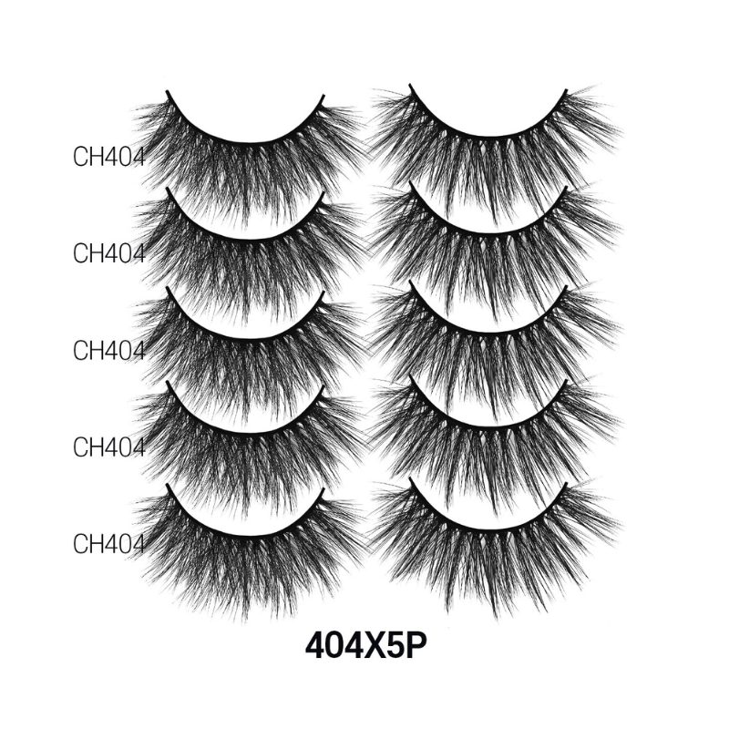 LAFLARE 3D cashmere eyelashes value pack five pairs of dramatic black fluffy wispy lashes for volume
