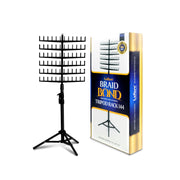LAFLARE braid rack adjustable tripod display with 144 hooks black metal stand and retail box