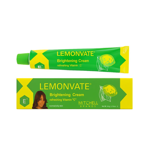 LEMVATE cream for skin LEMONVATE Brightening Cream tube and box with lemon graphic for normal oily skin