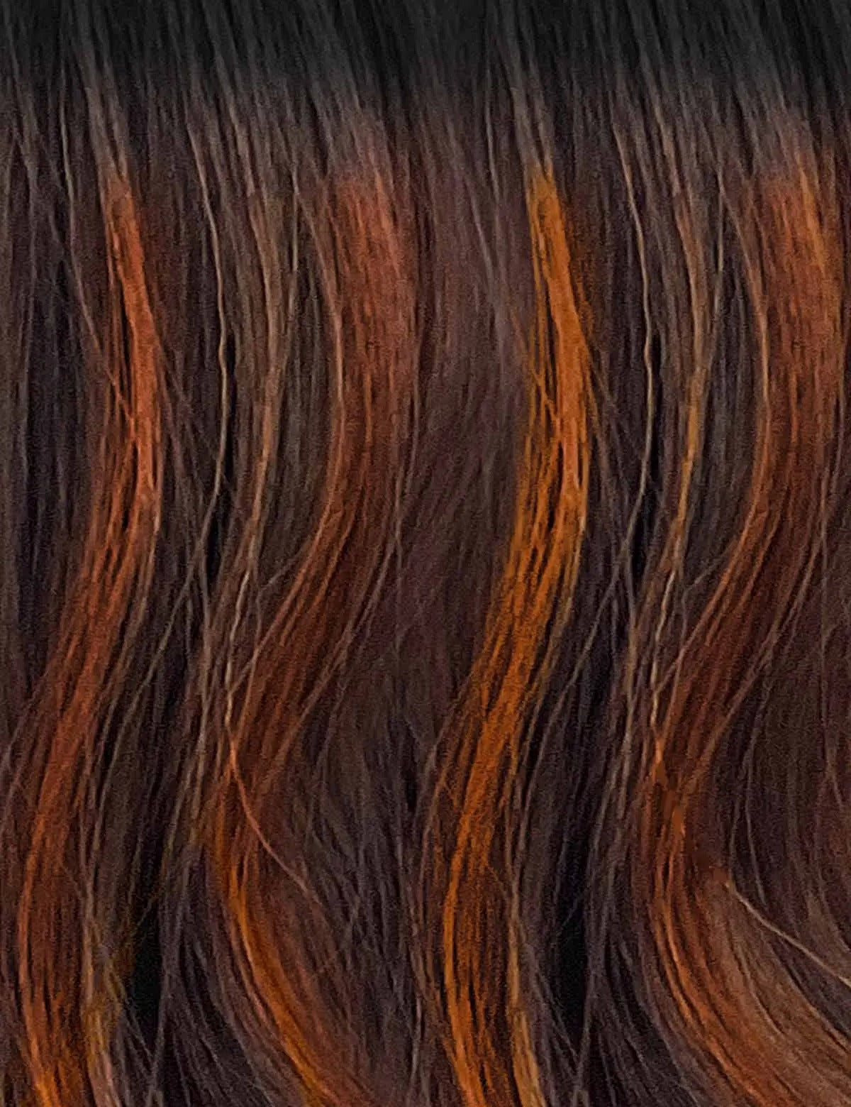 OUTRE 10 inch boho box braids ponytail with brown and orange highlighted hair strands