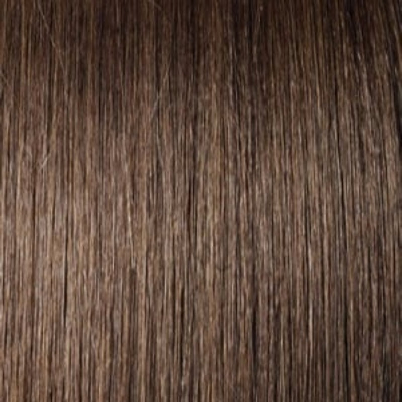 SENSATIONNEL Lulu Pony Kiki ponytail extension medium brown straight smooth strands closeup