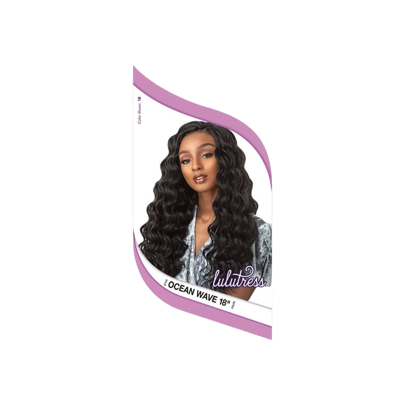 Lulutress Water Wave braid by SENSATIONNEL showcasing long wavy black hair extension style