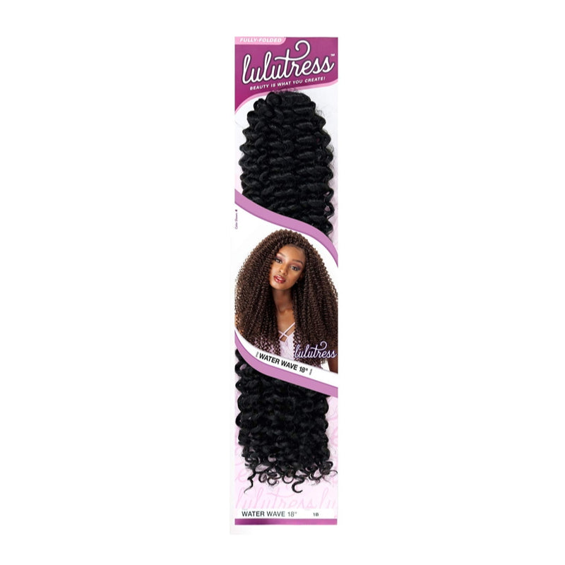 Sensationnel Lulutress Water Wave braid in black with curly textured water wave style