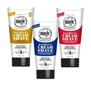 MAGIC razorless cream shave three tubes light fresh scent regular bald head extra strength