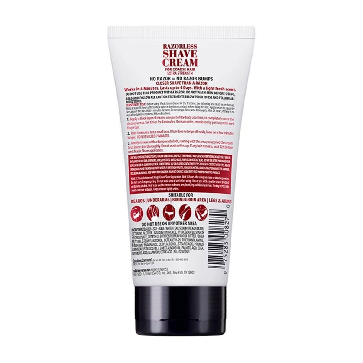 magic Razorless Cream Shave [Extra Strength] 6oz