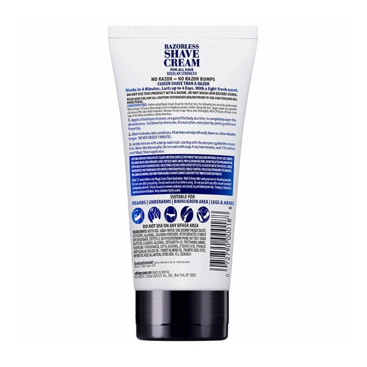 magic Razorless Cream Shave [Regular Strength] 6oz