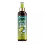 MIELLE avocado and tamanu leave-in conditioner spray bottle with green anti frizz slip and seal label