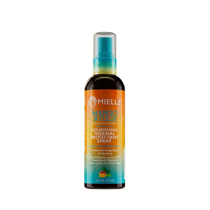 MIELLE Mango Tulsi nourishing hair spray bottle mango tulsi thermal protectant spray for heat styling