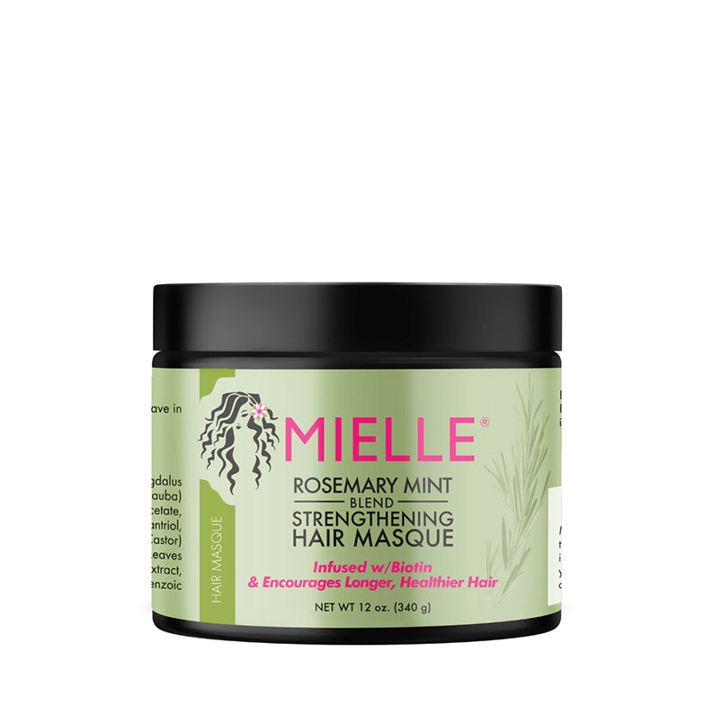 Mielle rosemary mint hair masque strengthening hair masque in 12 oz jar for healthier hair