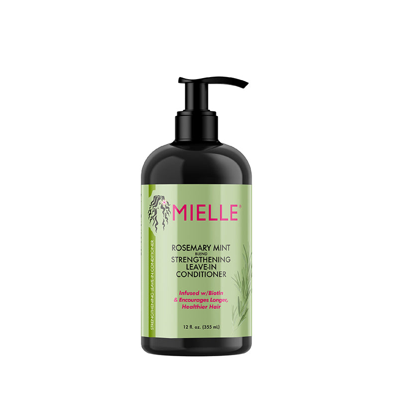 Mielle rosemary mint leave-in conditioner bottle with pump for strengthening and healthy hair