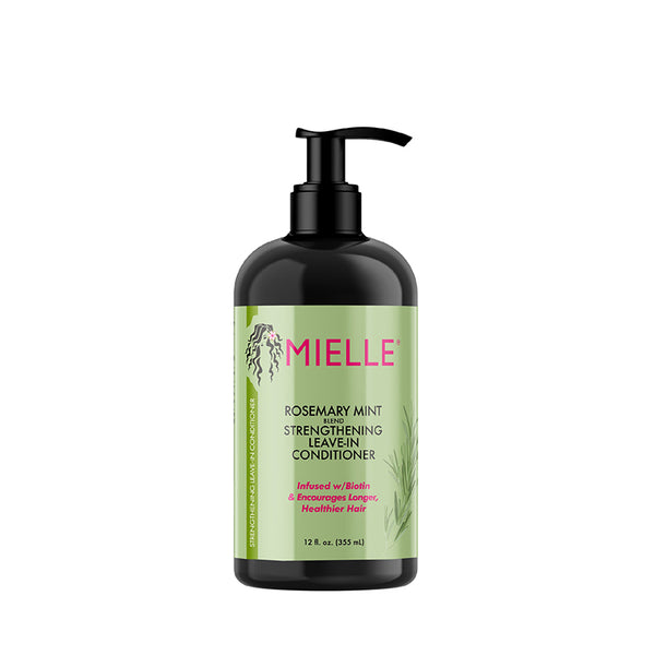 Mielle rosemary mint leave-in conditioner bottle with pump for strengthening and healthy hair