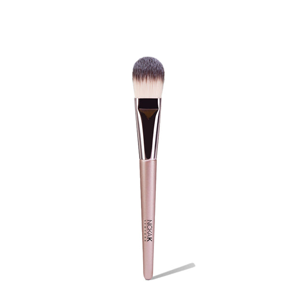 NICKA K makeup foundation brush with dense rounded synthetic bristles for seamless coverage foundation brush for flawless makeup