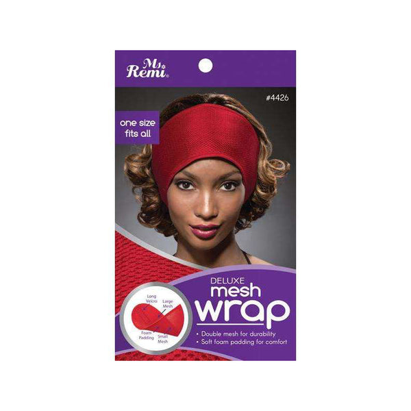 ANNIE deluxe mesh hair wrap red one size fits all with soft foam padding on retail card