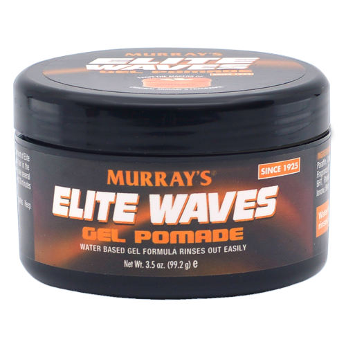 Murrays Elite Waves water based gel pomade 3.5 oz jar for wave styling and shine elite waves hair pomade