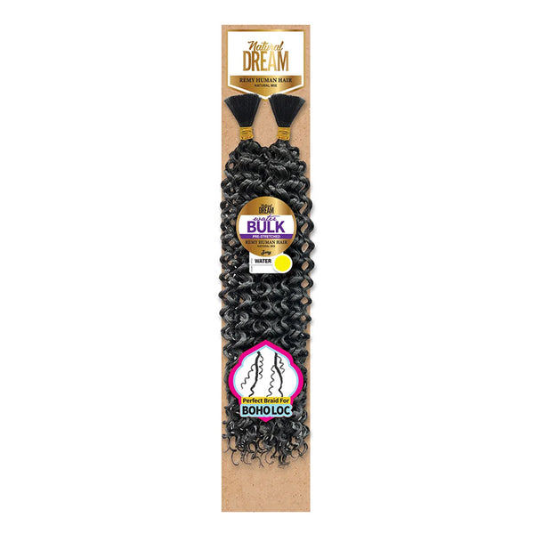 ROYAL IMEX bulk water wave braiding hair in natural black for boho loc styles