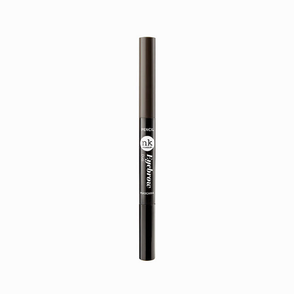 NICKA K dark brown eyebrow duo dual ended pencil and gel for precise shaping and long lasting natural brows