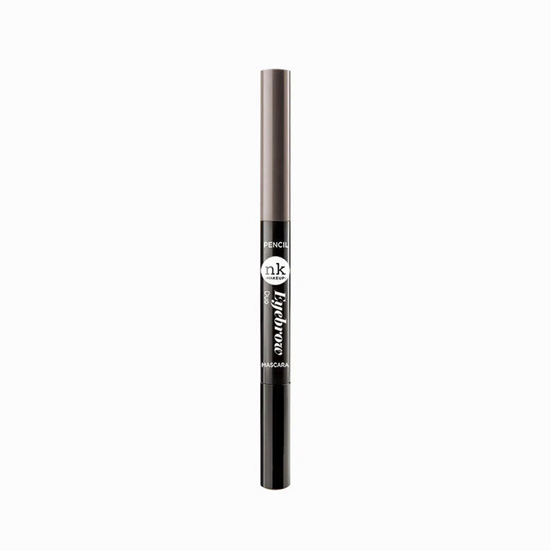 NICKA K ebony eyebrow pencil duo dual ended pencil and brow gel for defining and filling brows