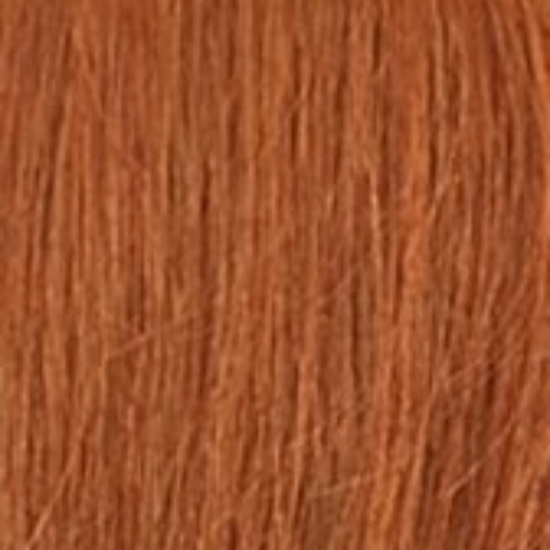 13x4 lace front wig straight copper auburn close up showing smooth straight hair strands and texture