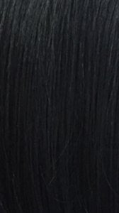 Nutique Illuze HD lace wig by ITS A WIG close up of natural black straight hair texture and smooth strands