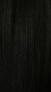 Nutique Illuze HD lace wig long straight jet black synthetic hair close up smooth texture