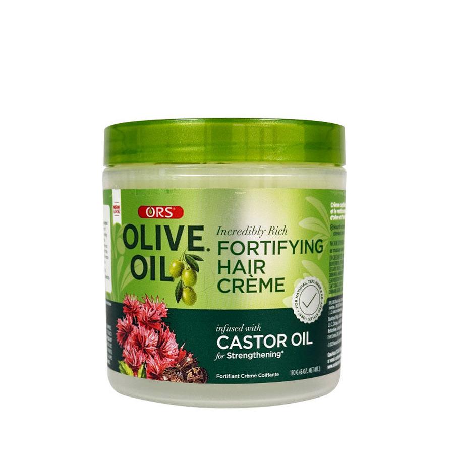 ORS Olive Oil Fortifying Hair Creme infused with castor oil for strengthening olive oil hair cream