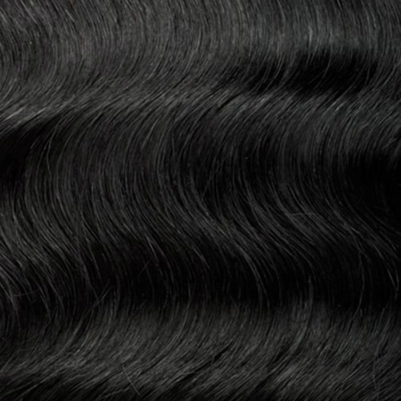 OUTRE 4A kinky curly clip in hair extensions natural black close up texture showing soft defined waves