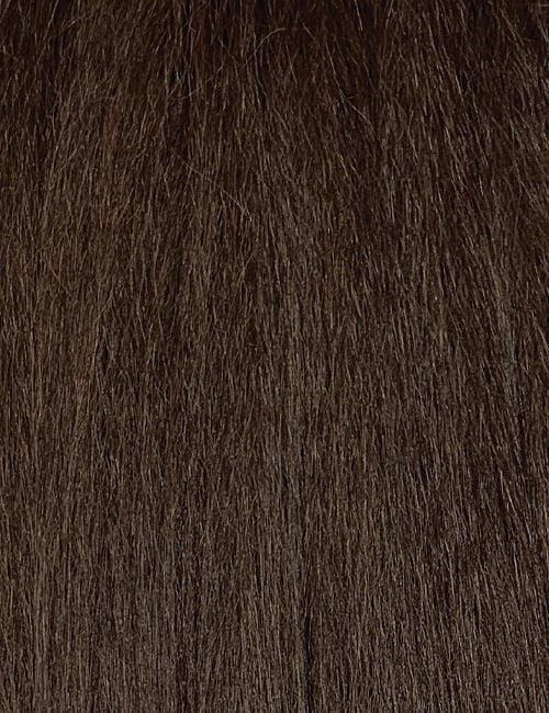 OUTRE dark brown textured hair close up showcasing afro clip in hair extensions with coarse natural texture