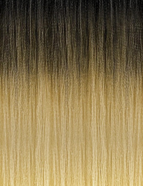 OUTRE bohemian curl clip in hair extensions dark root to honey blonde ombre straight sample
