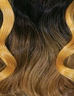 SENSATIONNEL Butta Lace Unit 6 wig honey blonde ombre with dark roots and loose S wave curls