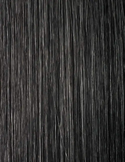 OUTRE gray human hair wig for women long straight sleek charcoal gray strands with natural shine