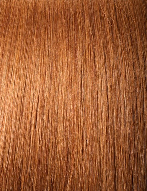 OUTRE jumbo braid hair extensions in a vibrant copper brown shade showcasing smooth texture