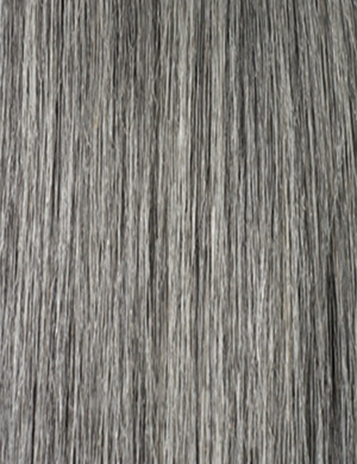 OUTRE jumbo braid hair extensions in long straight gray strands for versatile styling