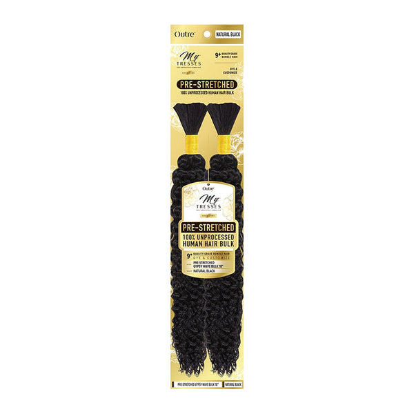 OUTRE Mytresses Gold Label Gypsy Wave hair bulk pre stretched natural black braid for textured styles