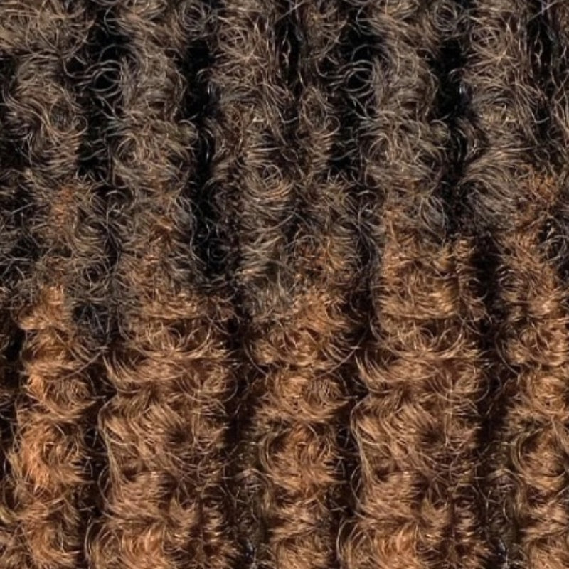 OUTRE pre-stretched braiding hair for kids in curly brown ombre texture