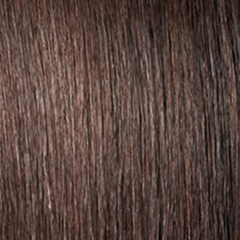 Close-up of OUTRE pre-stretched calming braid hair in a rich brown color showing smooth texture