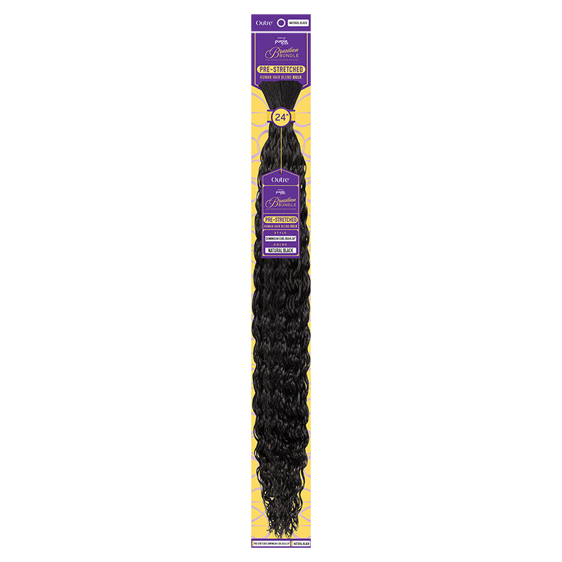 OUTRE pre-stretched Dominican curl hair braid in natural black 24 inch length