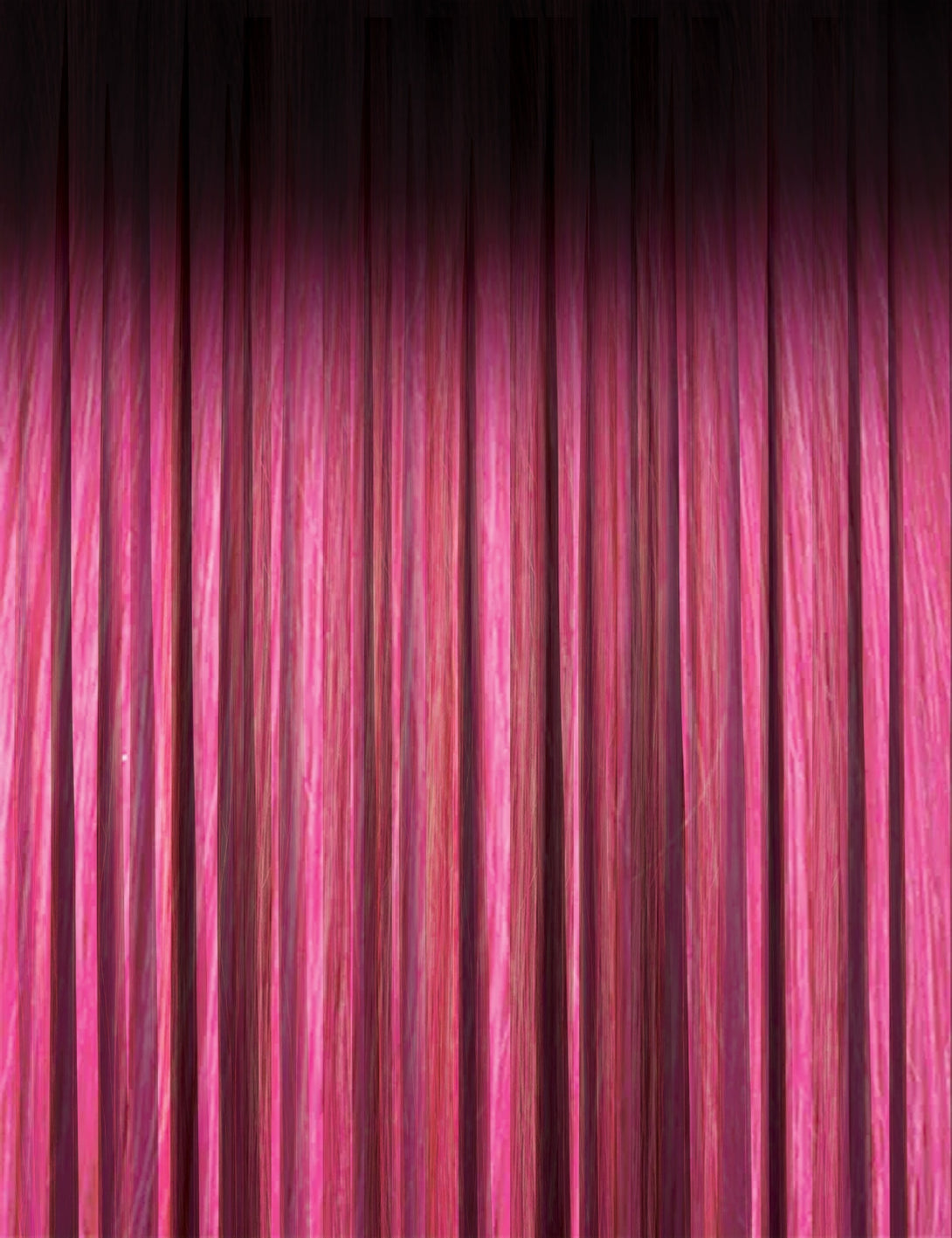 OUTRE synthetic hair full cap wig long straight pink ombre with darker roots and smooth silky finish