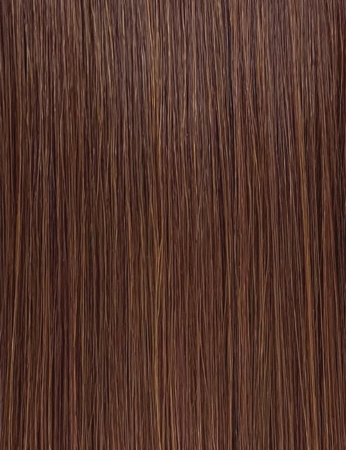 OUTRE WIGPOP synthetic full cap wig chestnut brown straight fiber texture with subtle warm highlights