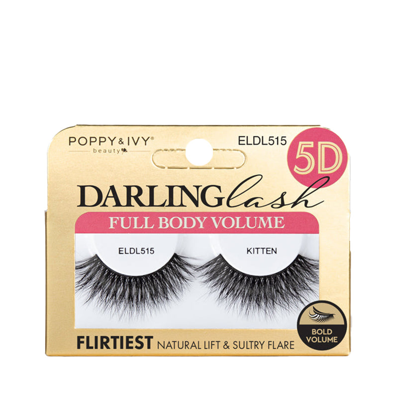 Darling Lash full body false eyelashes in gold packaging with 5D badge and twin lashes 5D volume eyelash extensions kit