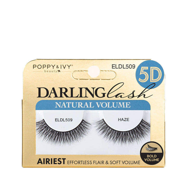 ABSOLUTE NEW YORK Darling Natural Volume false lashes packaging showing Haze style 5D multi dimensional lashes