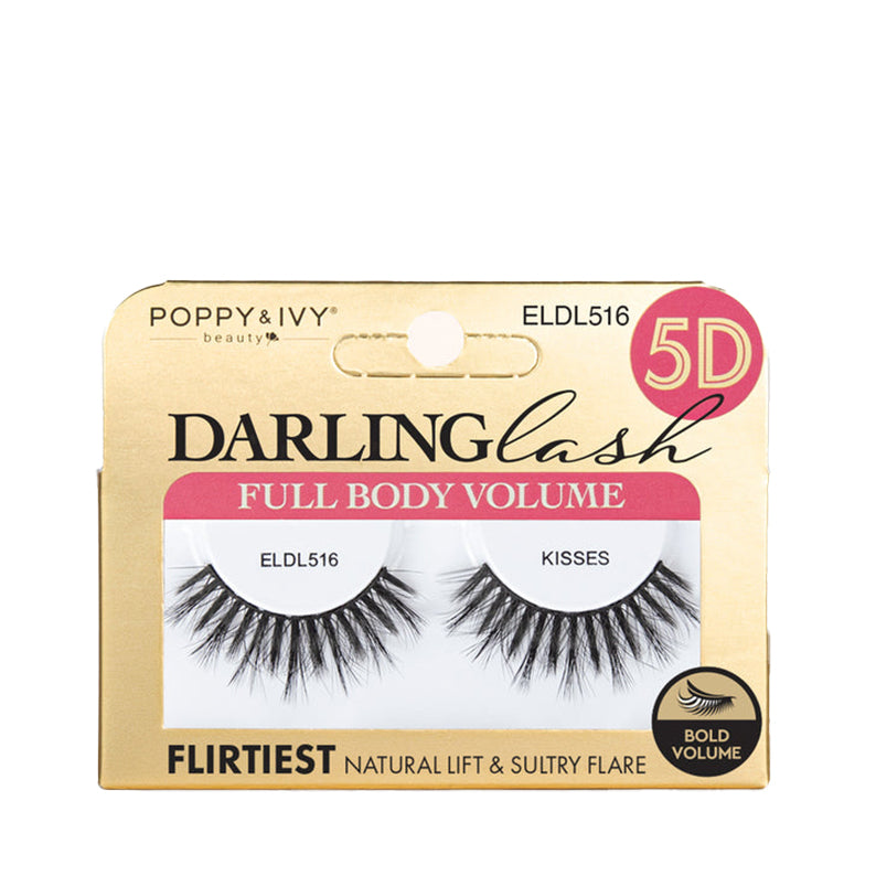 ABSOLUTE NEW YORK Darling Lash full body volume false eyelashes pack KISSES style 5D multi dimensional lashes
