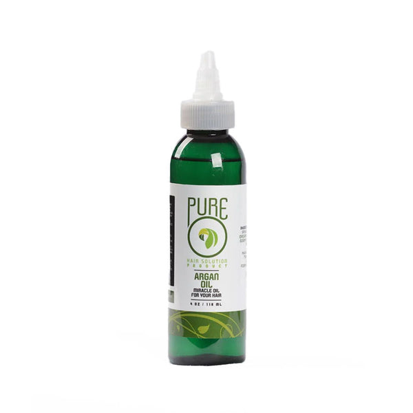 PUREO NATURAL Argan Oil bottle with applicator tip scalp treatment for natural hair nourishing oil