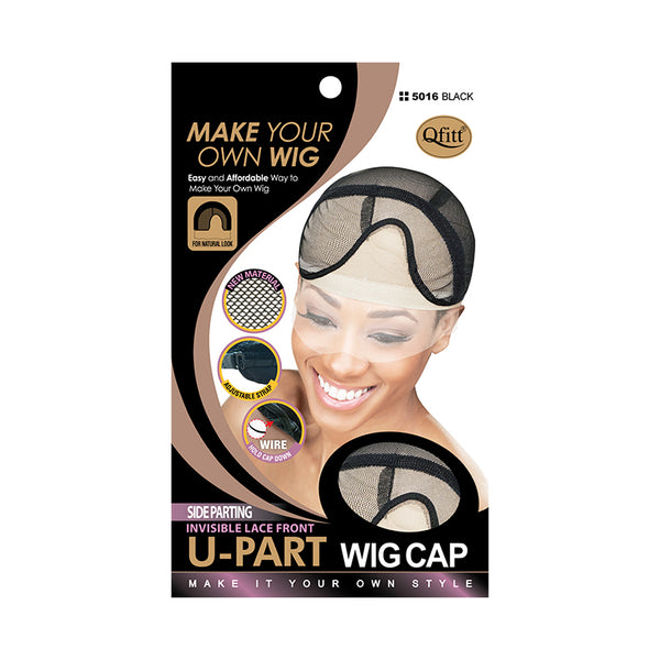 M&M u-part wig cap for side parting with invisible lace front and adjustable wire for making your own wig